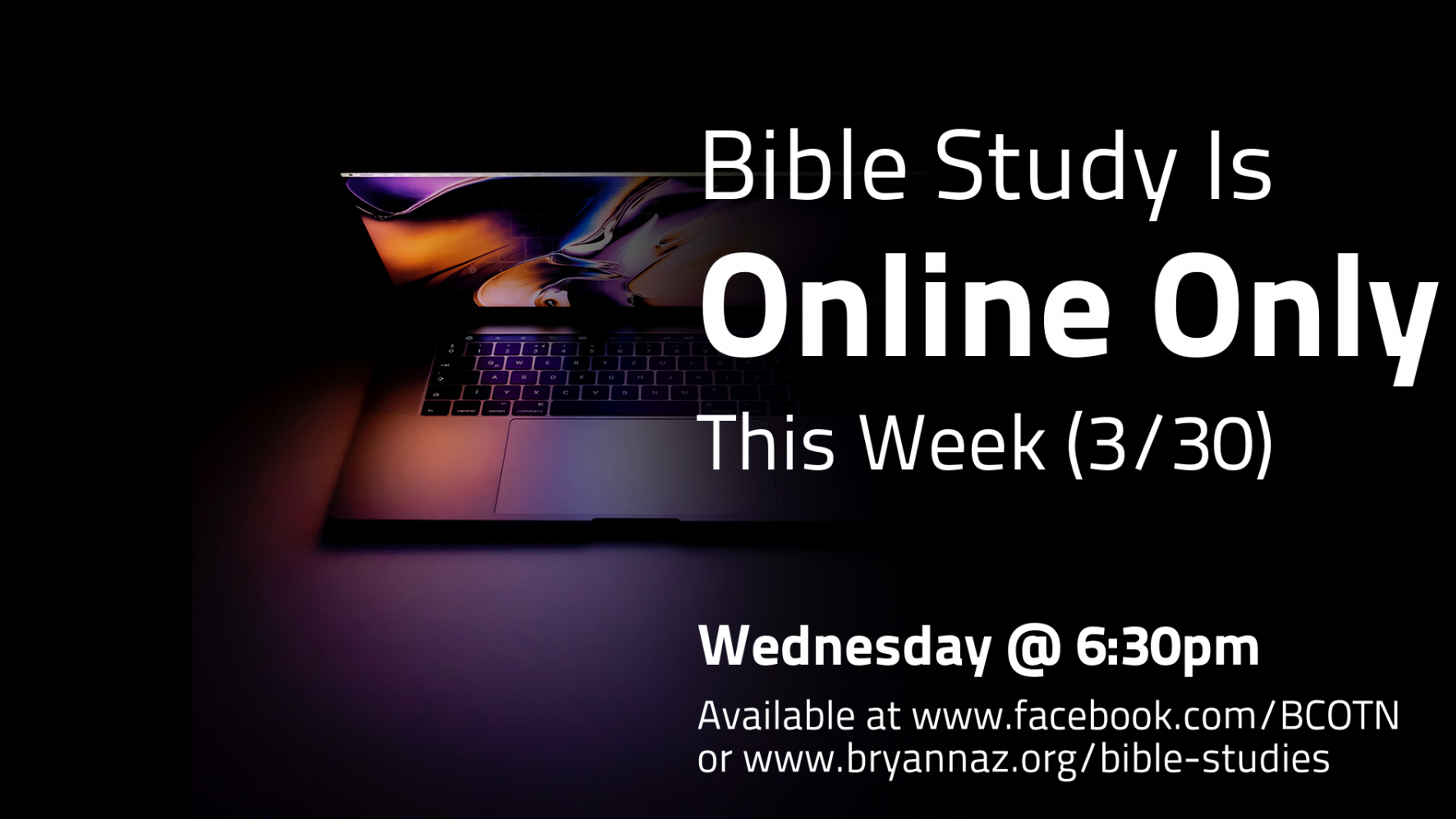 Wednesday Bible Studies